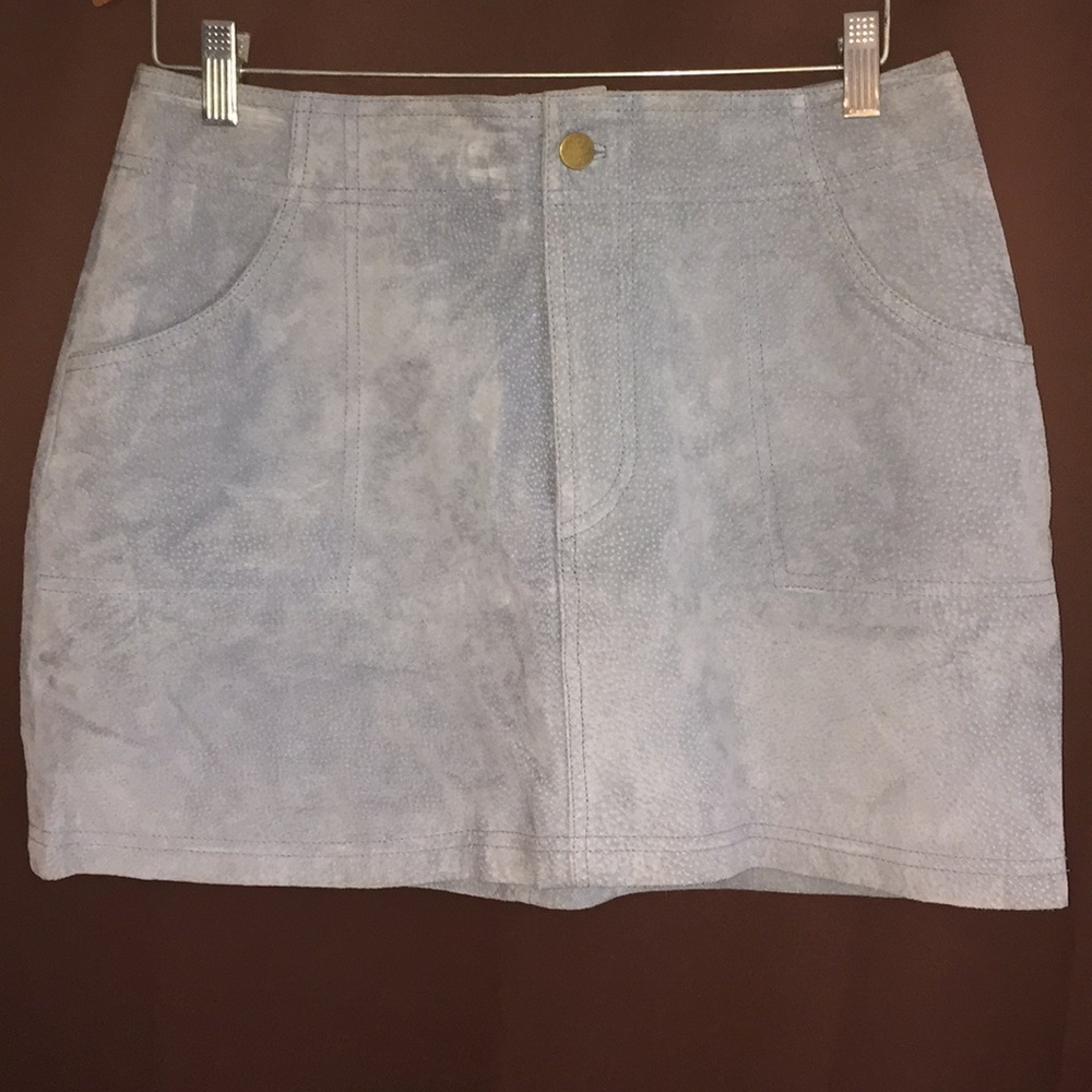 Light blue Leather and Nylon Skiet